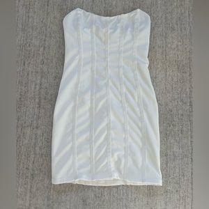 White Strapless Mini Dress